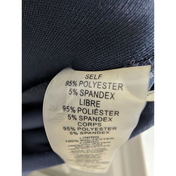 Vince Camuto NWT Navy Blue Gold Jeweled Neckline Sheath Shift Dress Size 14 - Picture 10 of 10